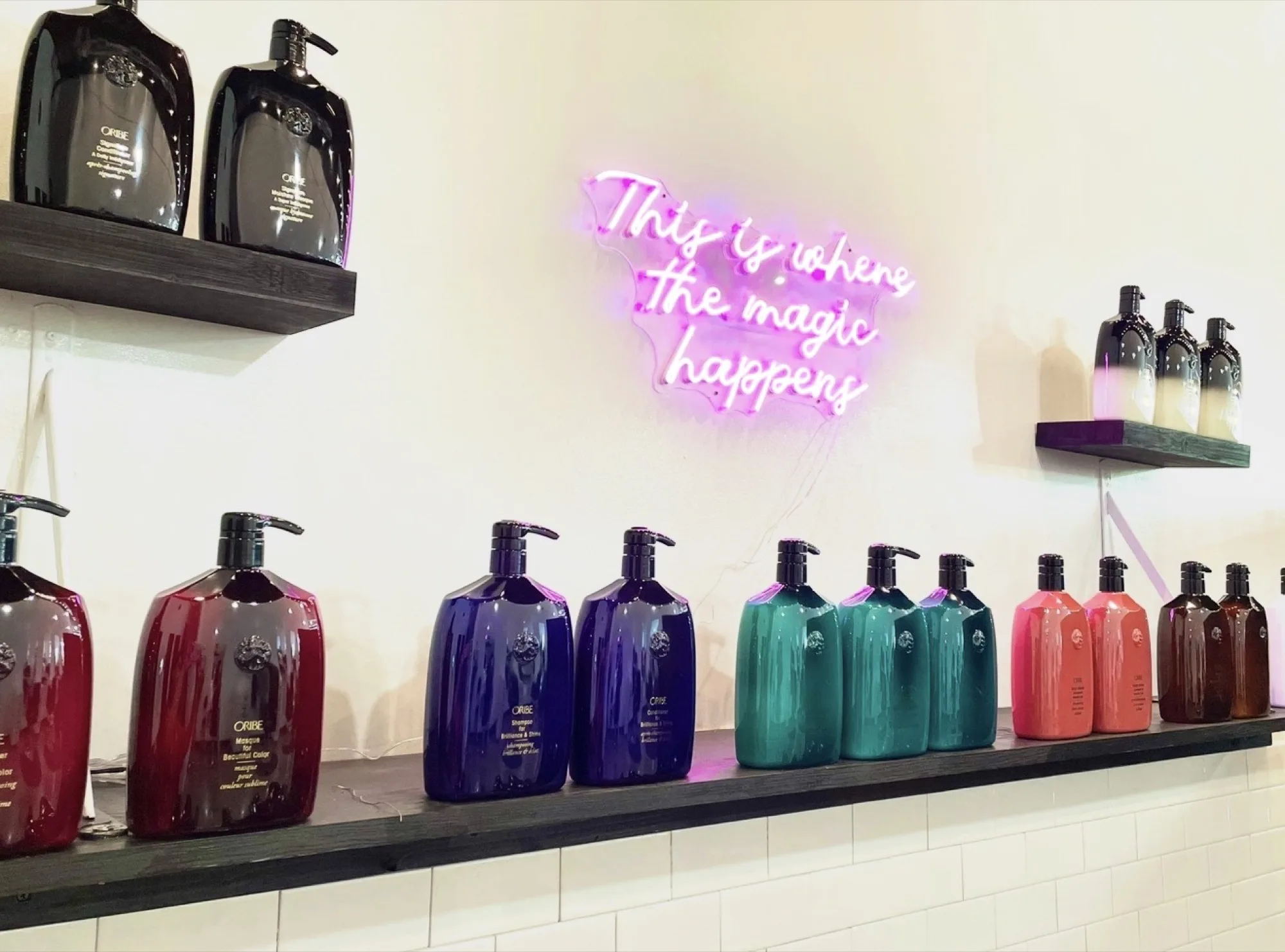 The Oribe wall at Paige & Co. — this is where the magic happens